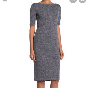 Maggy London Marled short sleeve sheath dress